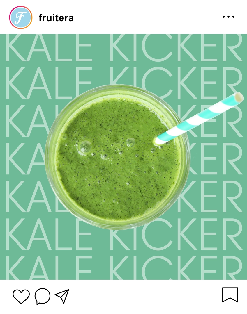 A refreshing kale smoothie in a clear glass, highlighting a nutritious drink recipe.