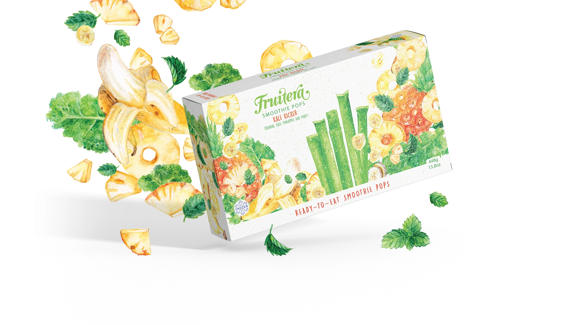 A neatly arranged box containing assorted fruits, featuring bright colors and a variety of textures.